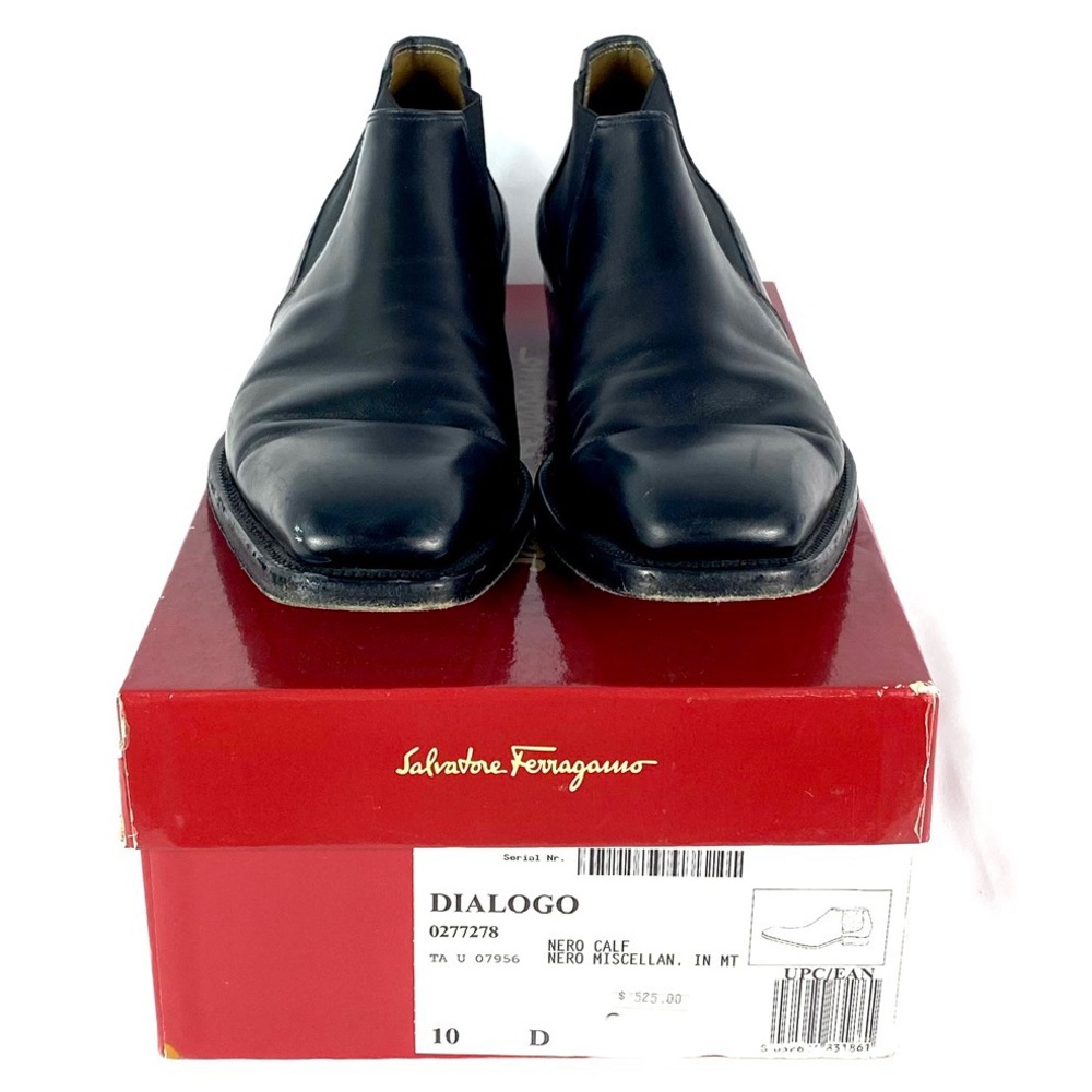 Ferragamo | Mens Italian Leather Dress Boot 10 - Picture 5 of 8